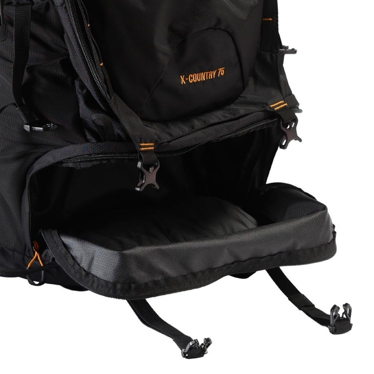 Mountain Designs X-Country 75L Technical Hiking Pack Jet Black 75 L