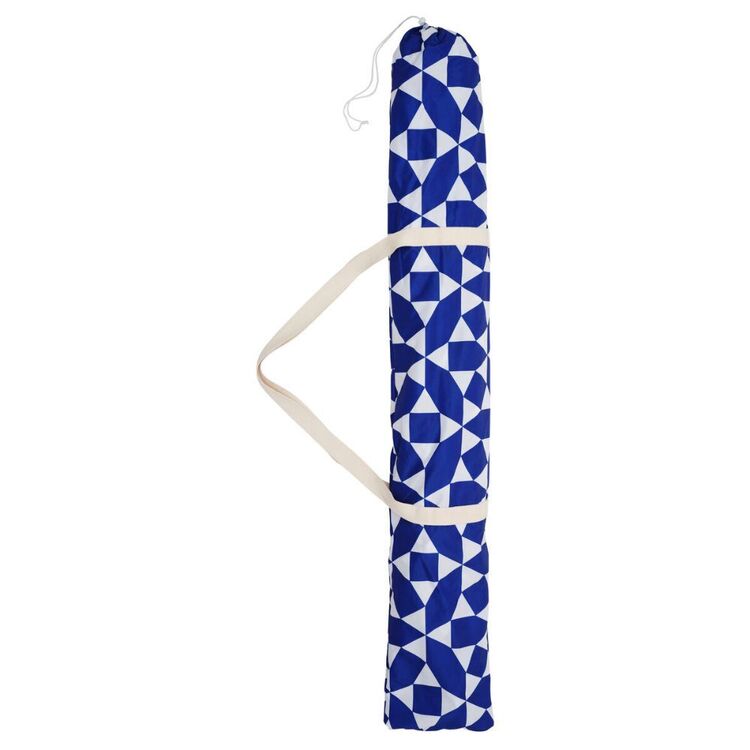 Coconut Grove Mosaic Family Beach Cabana Blue 2X2M