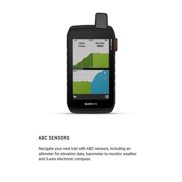 Garmin Montana 700 Rugged Handheld Touchscreen GPS Navigator with inReach & Camera Black