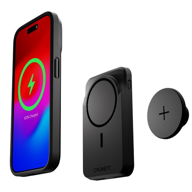 Cygnett MAGMOVE Dual Magnet 5k Powerbank Black 5K