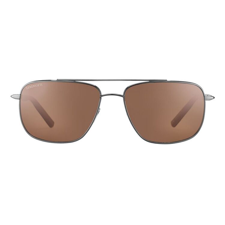 Serengeti Tellaro Sunglasses - Shiny Gunmetal & Brown / Drivers AU Polarised Lenses Driver, Brown & Gunmetal One Size Fits Most