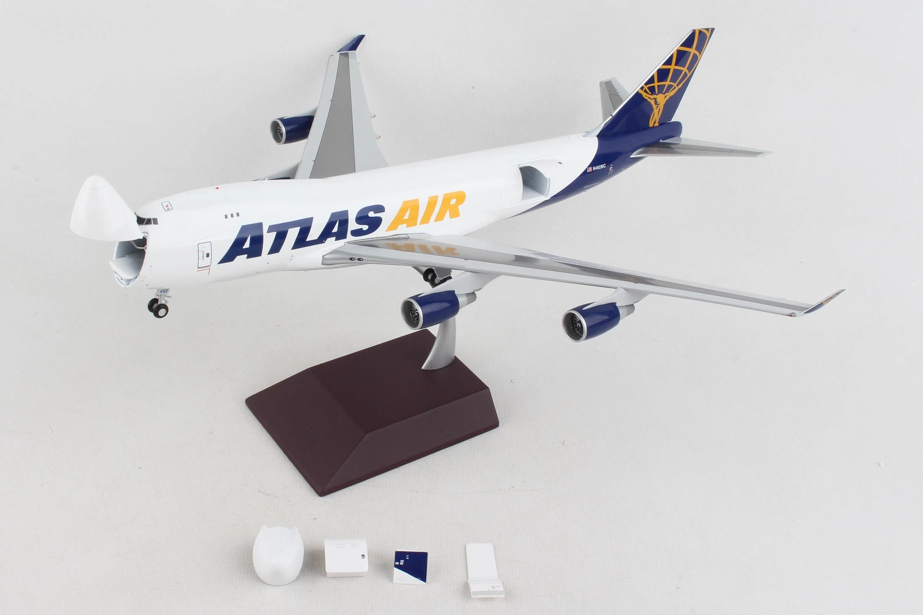 G2GTI931 GEMINI200 ATLAS 747-400ERF 1/200 REG#N492MC INTERACTIVE - DTC Aviation Models