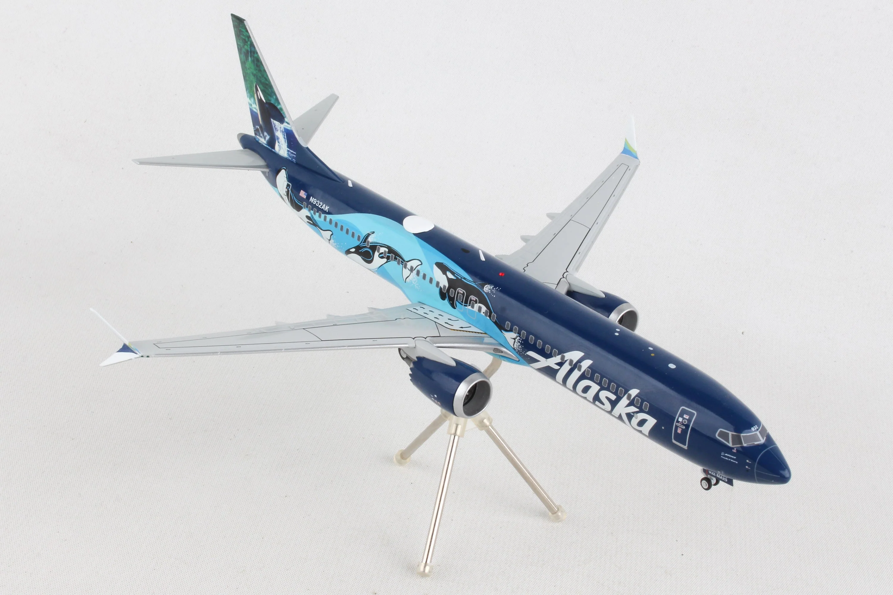 G2ASA1089 GEMINI200 ALASKA 737MAX9 1/200 ORCA REG#N932AK - DTC Aviation Models