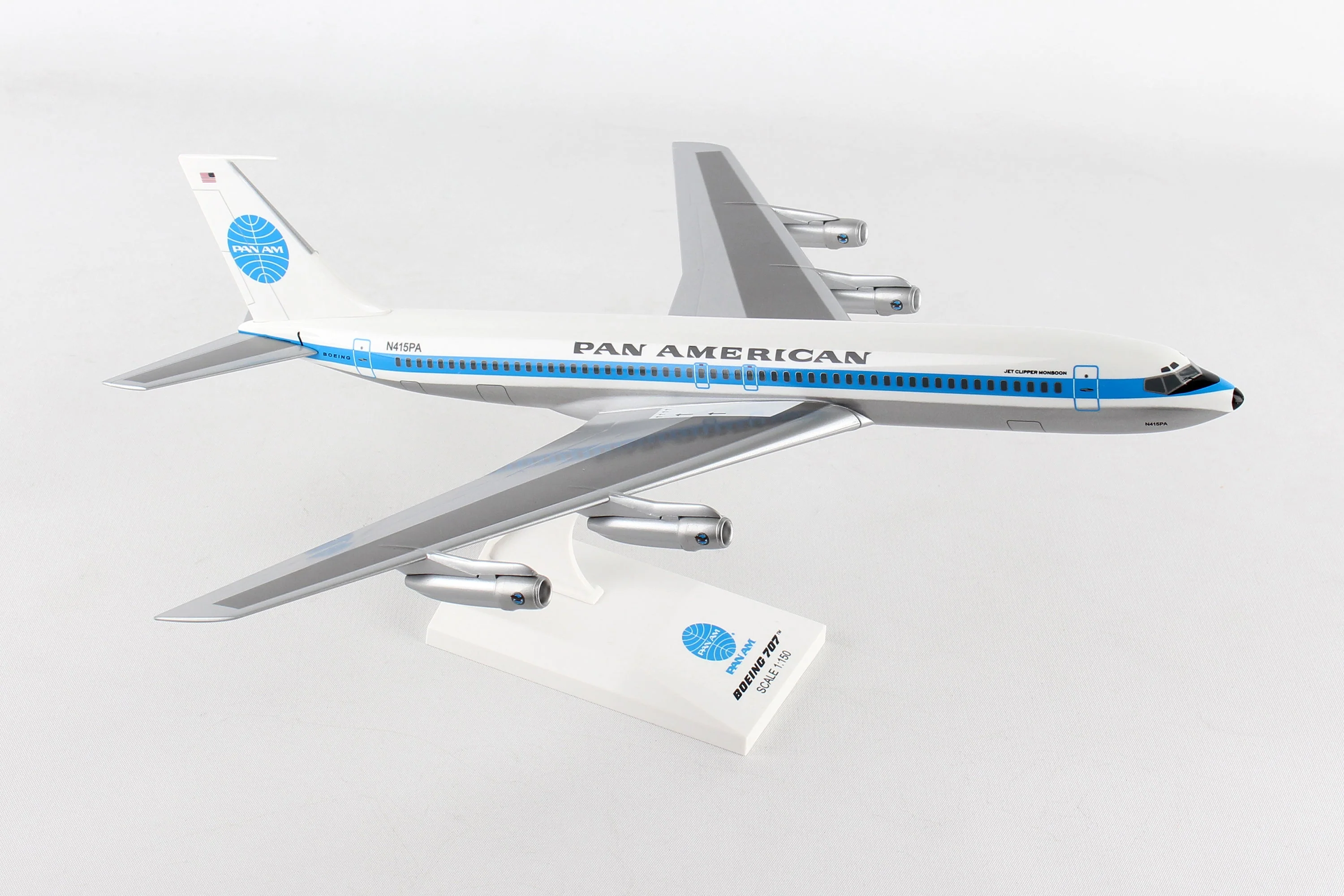 SKR877 SKYMARKS PAN AM 707 1/150 JET CLIPPER MONSOON REG#N415PA - DTC Aviation Models