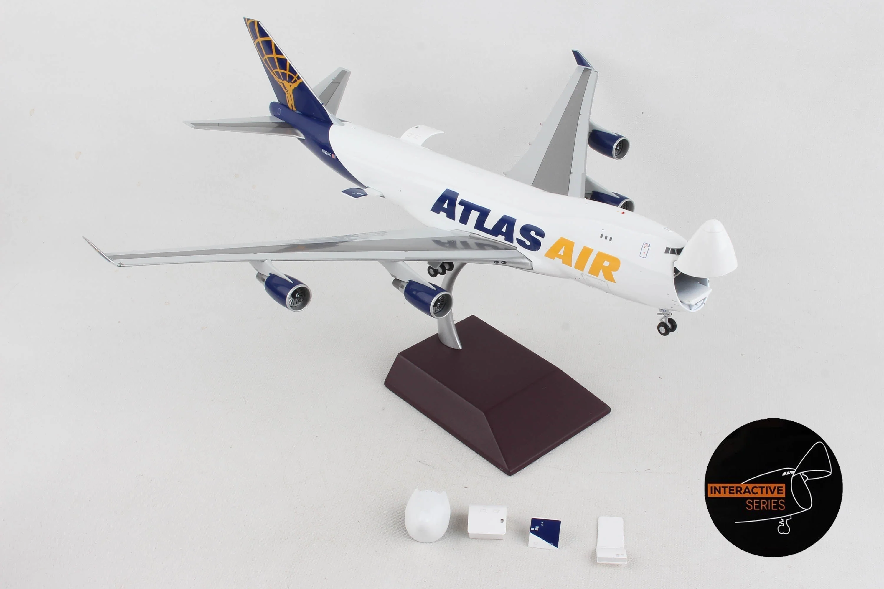 G2GTI931 GEMINI200 ATLAS 747-400ERF 1/200 REG#N492MC INTERACTIVE - DTC Aviation Models