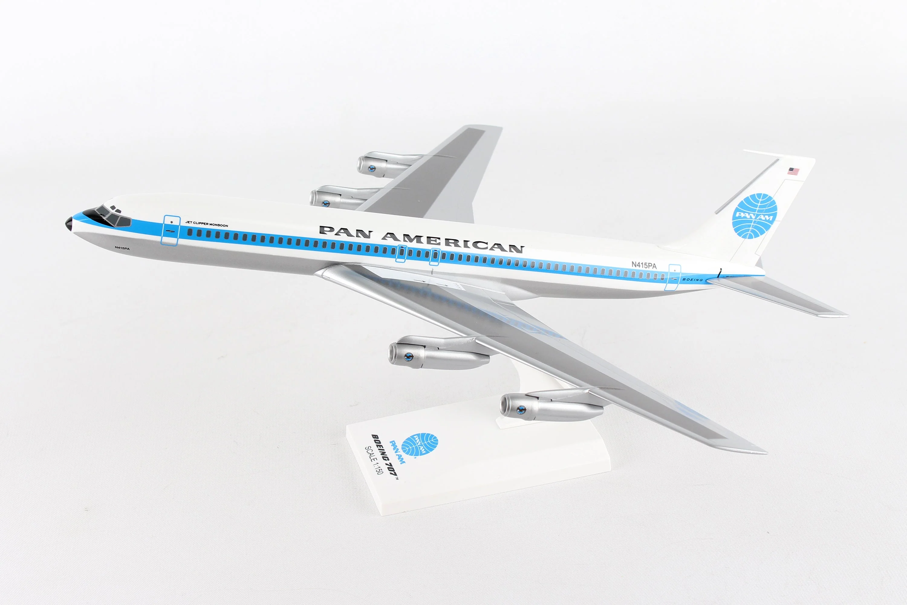 SKR877 SKYMARKS PAN AM 707 1/150 JET CLIPPER MONSOON REG#N415PA - DTC Aviation Models
