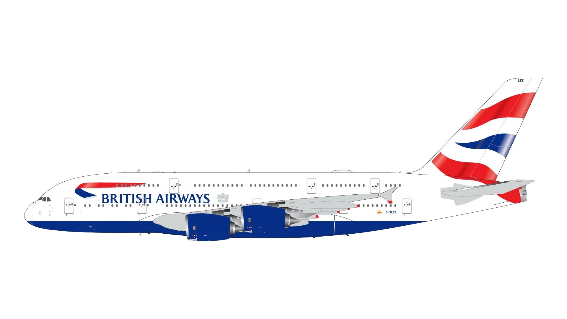 Gemini Jets G2BAW1340 1:200 British Airways A380 G-XLEE - DTC Aviation Models