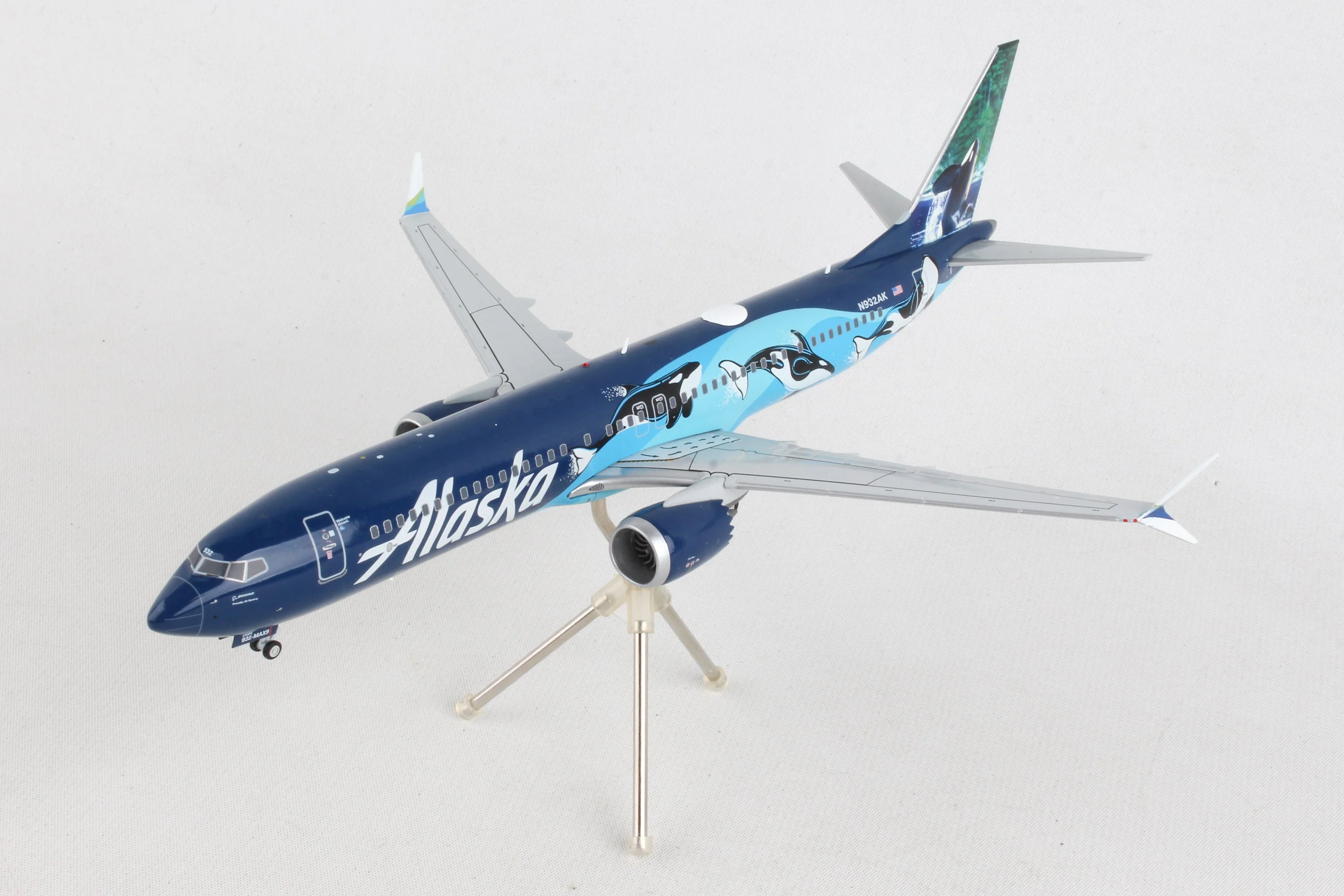 G2ASA1089 GEMINI200 ALASKA 737MAX9 1/200 ORCA REG#N932AK - DTC Aviation Models