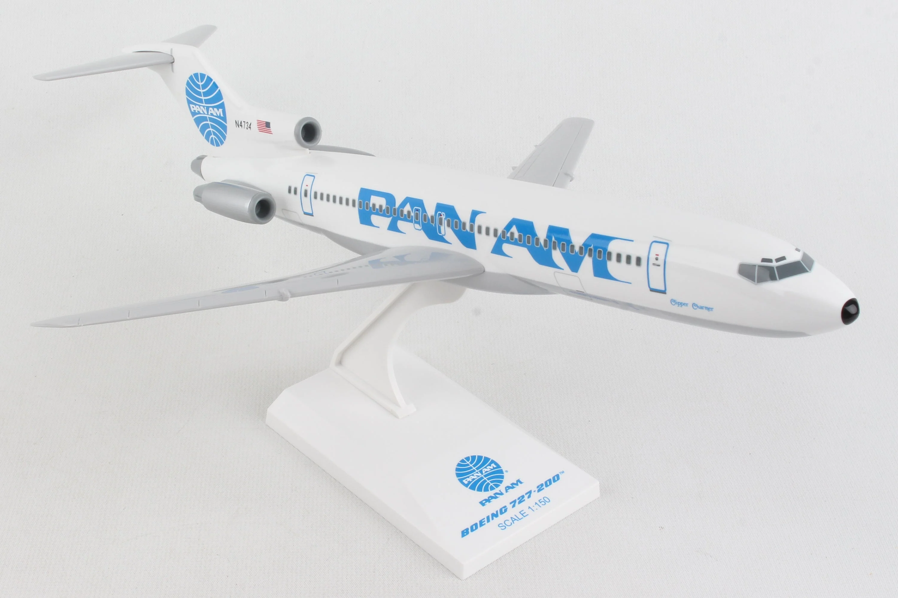 SKR1066 SKYMARKS PAN AM 727-200 1/150 CLIPPER CHARMER REG#N4734 - DTC Aviation Models