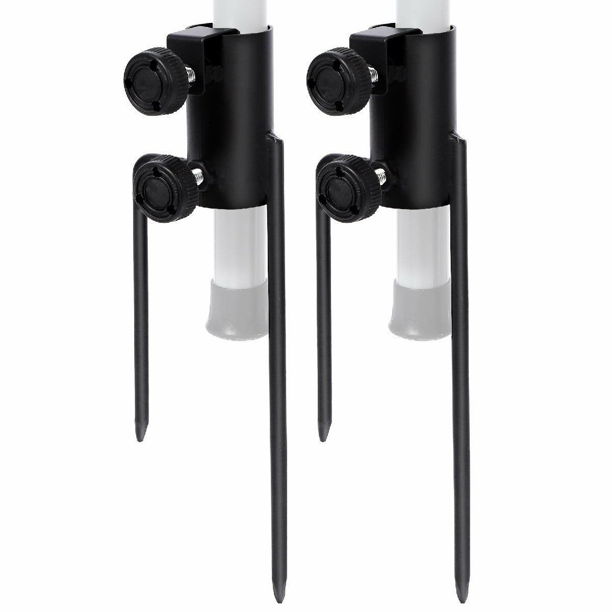 2er-Set Zeltstangenhalter mit Heringen