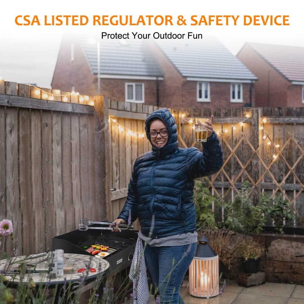 Hochleistungs-Doppelbrenner mit Propan – 260.000 BTU, Schwerlast-Ausführung