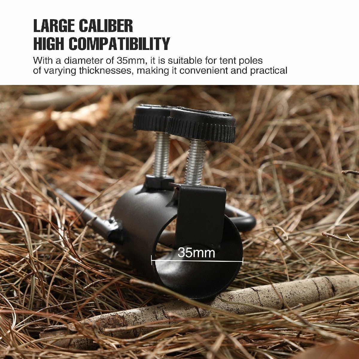 2er-Set Zeltstangenhalter mit Heringen