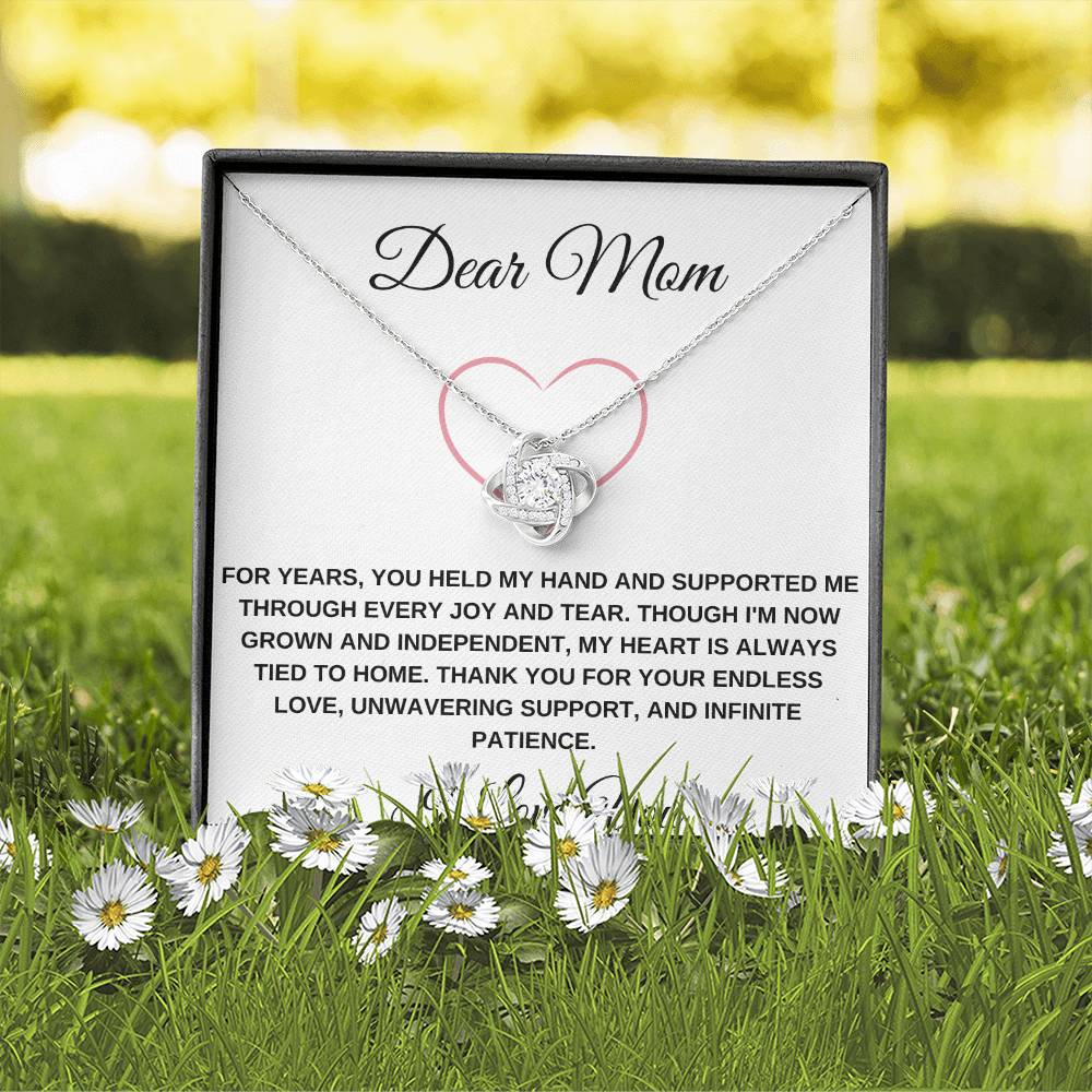 BEAUTIFUL MOM LOVE KNOT NECKLACE