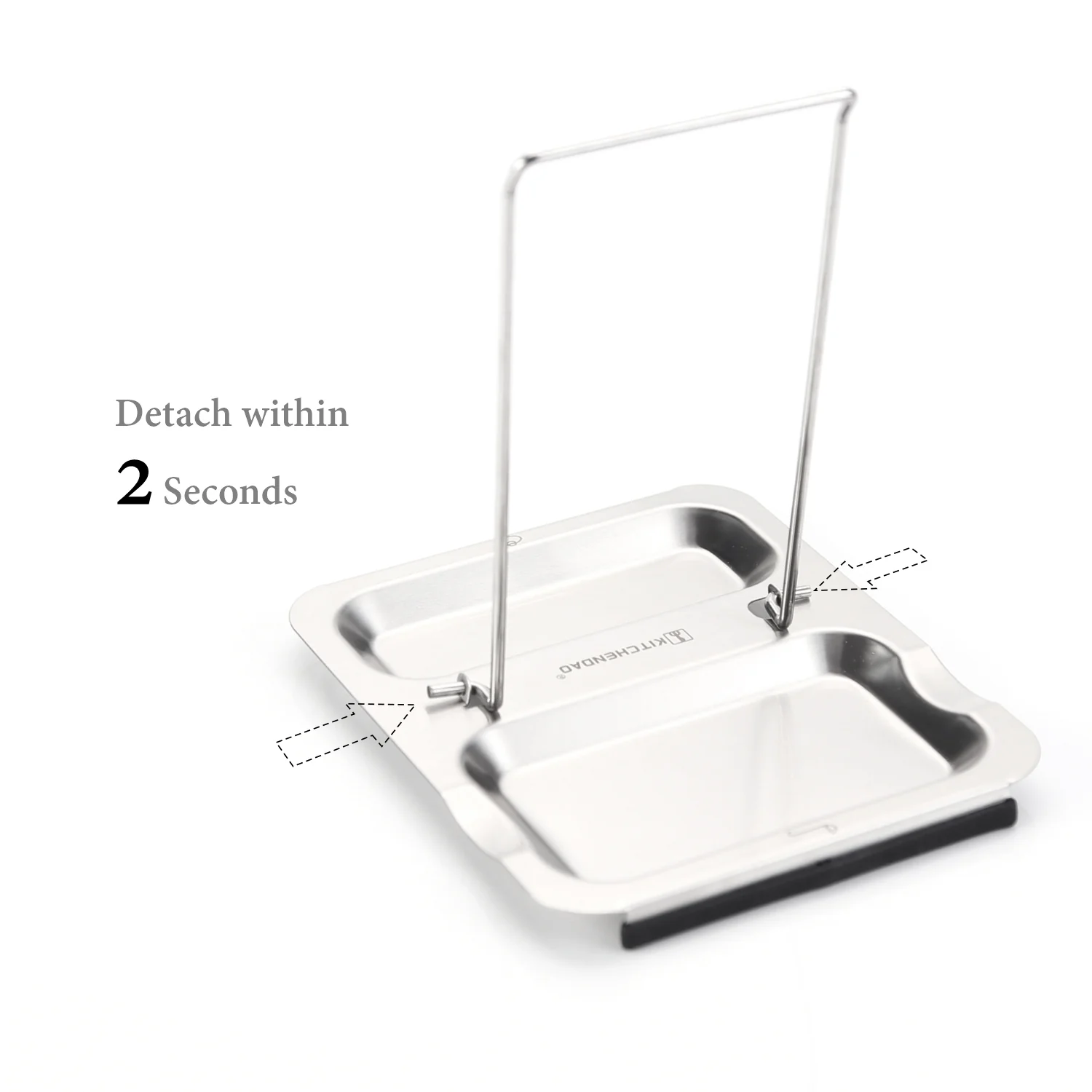 304 S/S Lid And Spoon Rest Foldable Utensils Lid Holder For Easy Storage