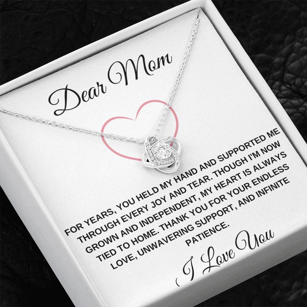 BEAUTIFUL MOM LOVE KNOT NECKLACE