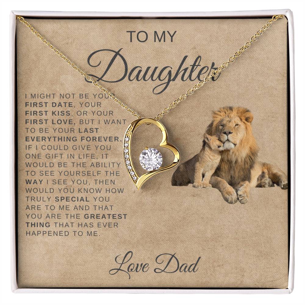 TO MY DAUGHTER LION NECKLACE