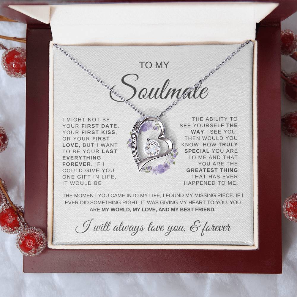 TO MY SOULMATE NECKLACE WITH MESSAGE