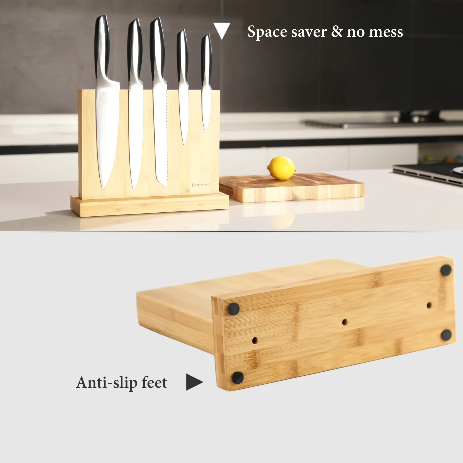 Luxury Magnetic Knife Block Holder Cutlery Display Stand