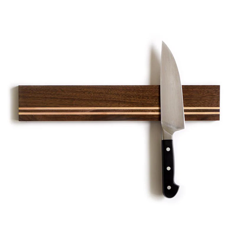 Walnut with Maple Knife Holder