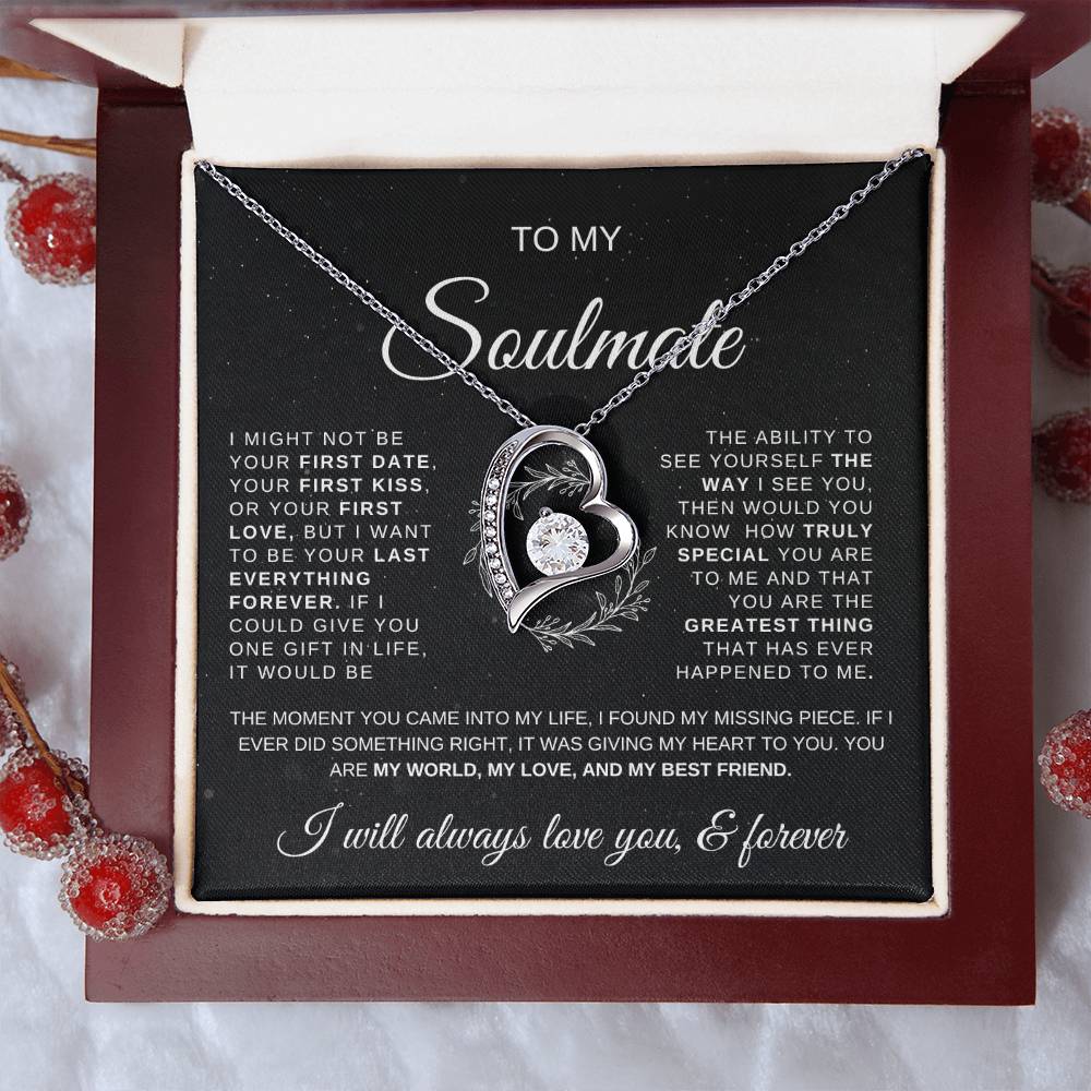 TO MY SOULMATE NECKLACE WITH MESSAGE
