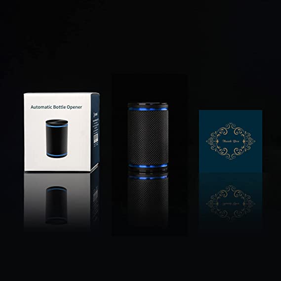 KITCHENDAO Luxury Automatic Beer Bottle Opener with Magnetic Cap Catcher - Push to Open - Keep the Cap Intact - Gift for Cap Collector Beer Lover Men Father Husband Boyfriend with Thank you Card