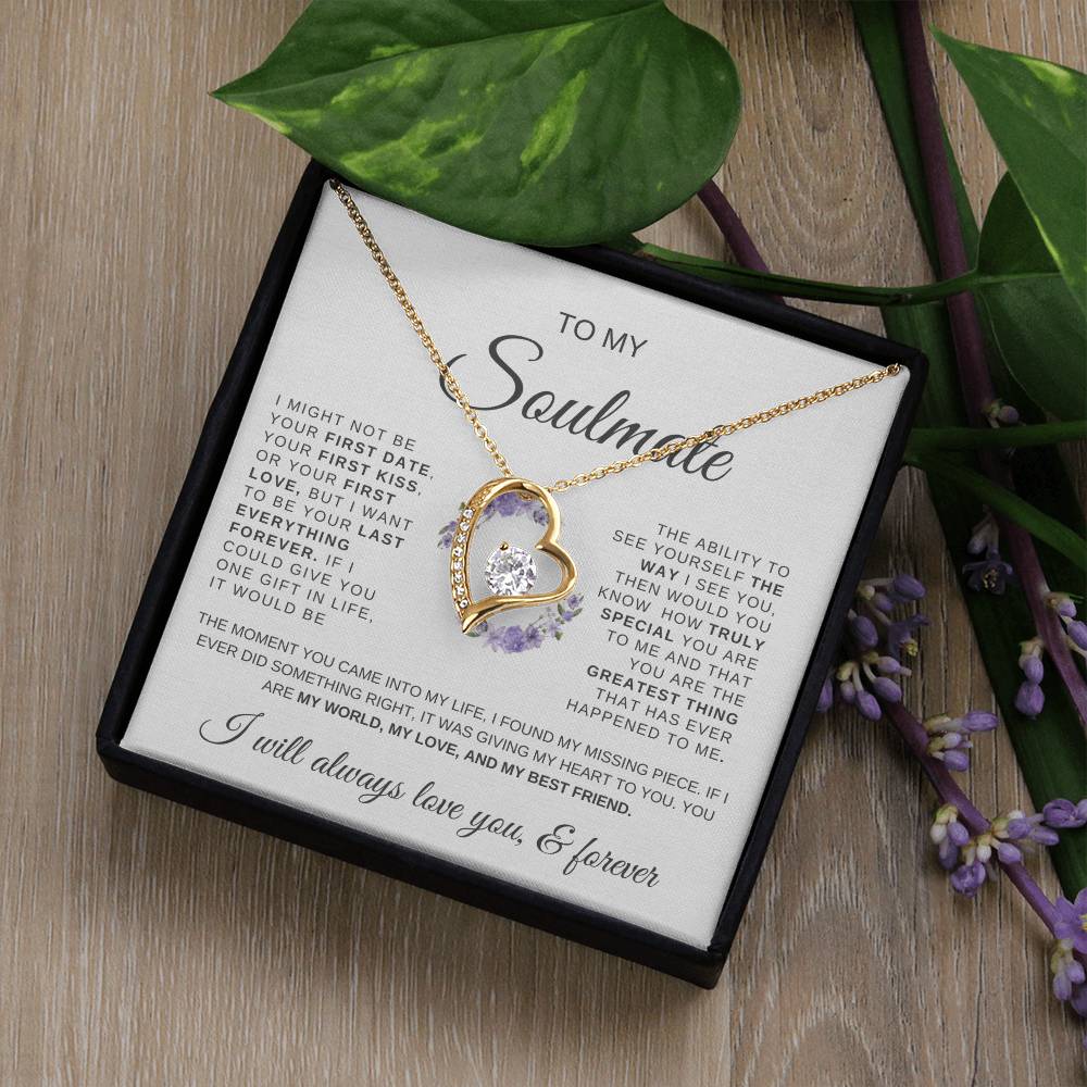 TO MY SOULMATE NECKLACE WITH MESSAGE