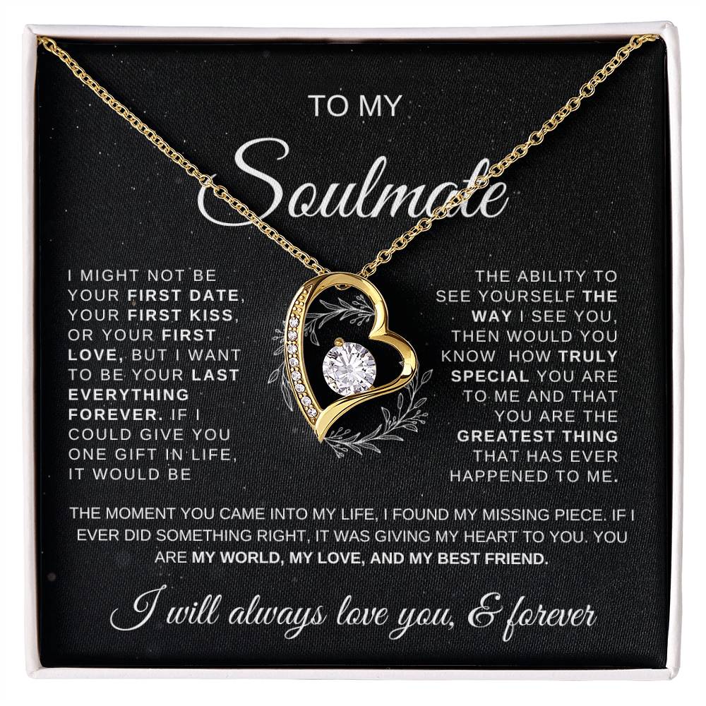 TO MY SOULMATE NECKLACE WITH MESSAGE