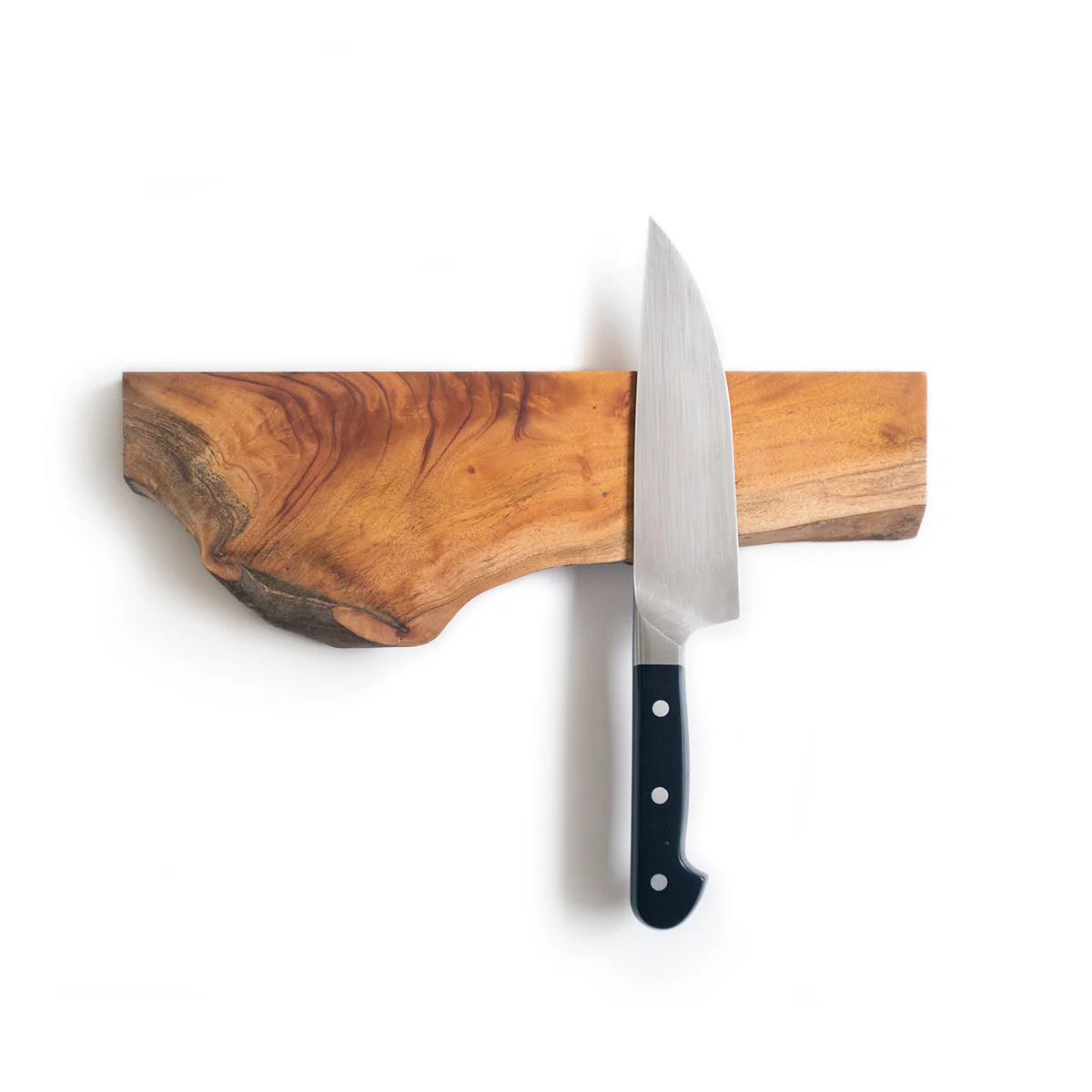 Salvaged Mahogany Live Edge Knife Holder