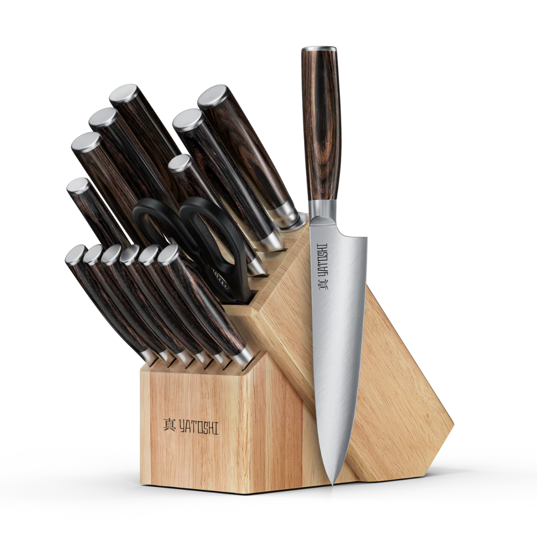 15-Piece Kitchen Knife Block Set