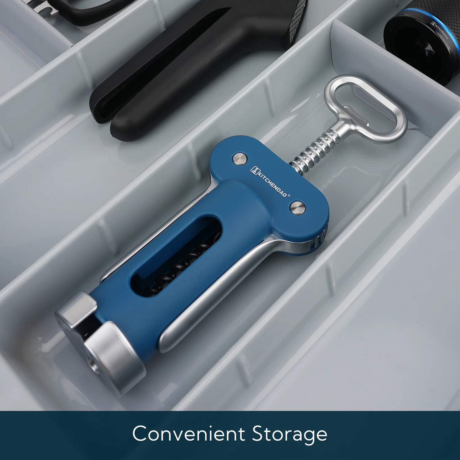 3 in 1 Wine Bottle Opener, Wing Corkscrew with Foil Cutter, Built-in Beer Bottle Opener