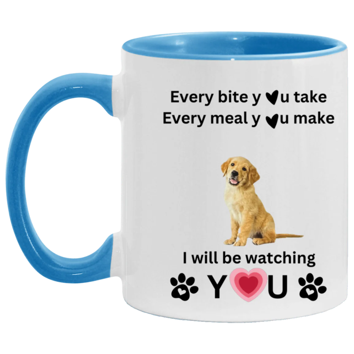 ONE SIDED DOG ACCENT MUG 11oz
