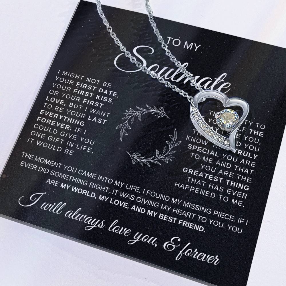 TO MY SOULMATE NECKLACE WITH MESSAGE