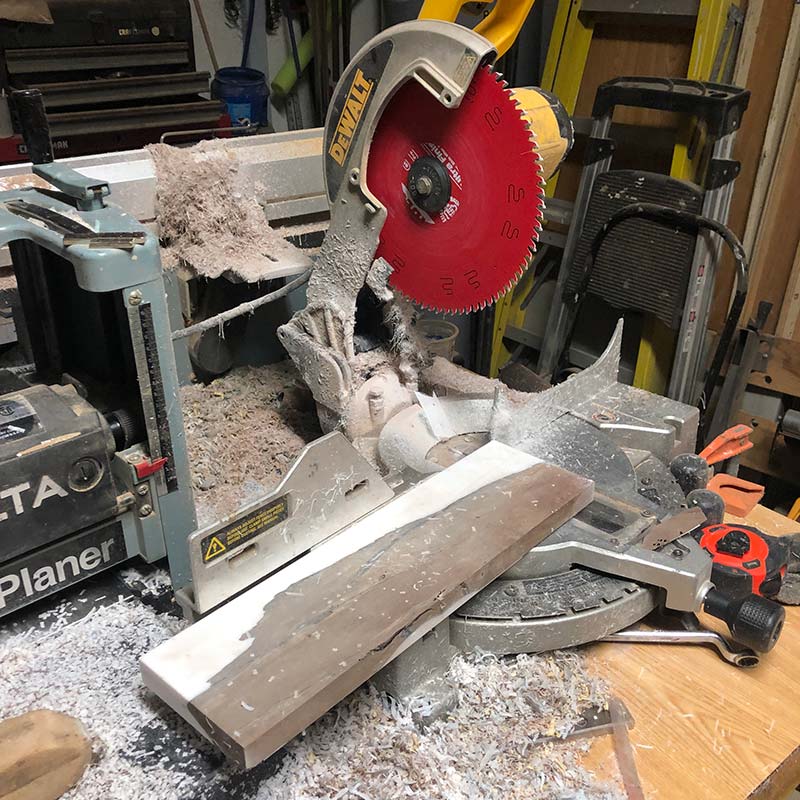 Salvaged Bishopwood and White Epoxy Knife Holder