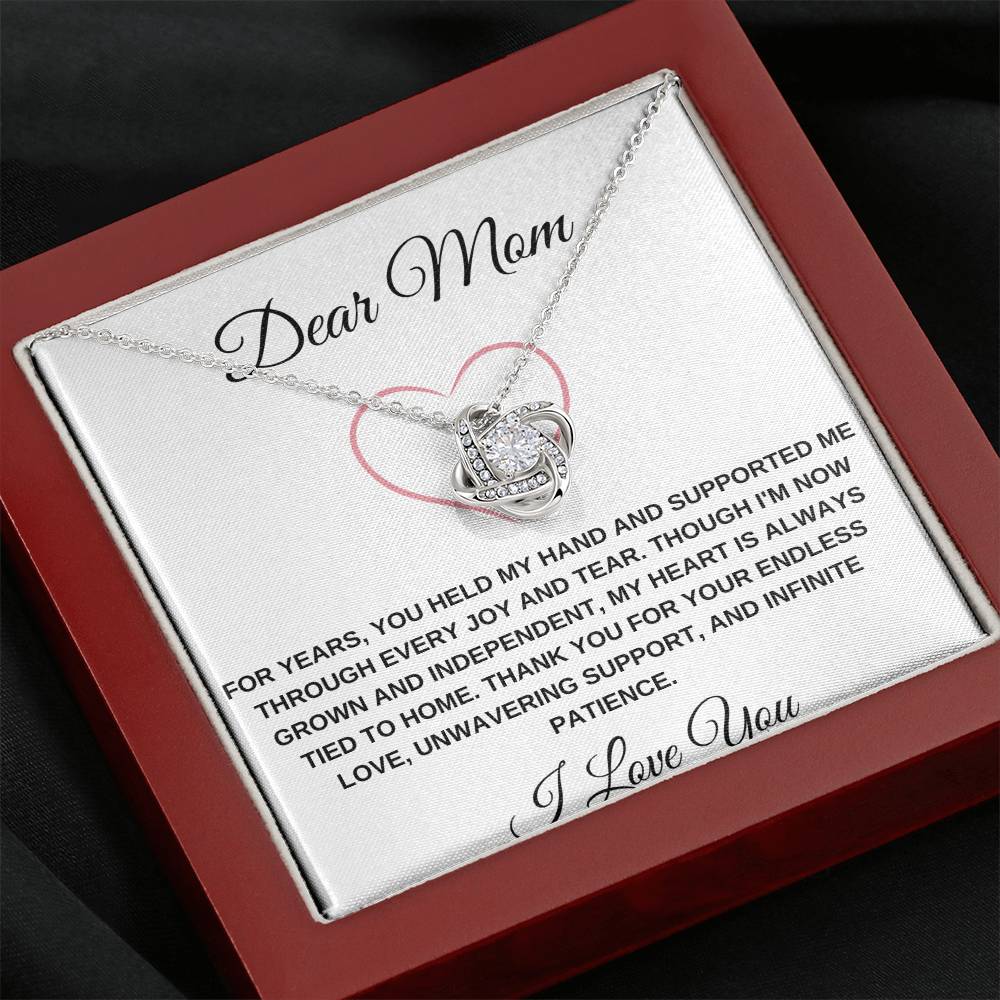 BEAUTIFUL MOM LOVE KNOT NECKLACE