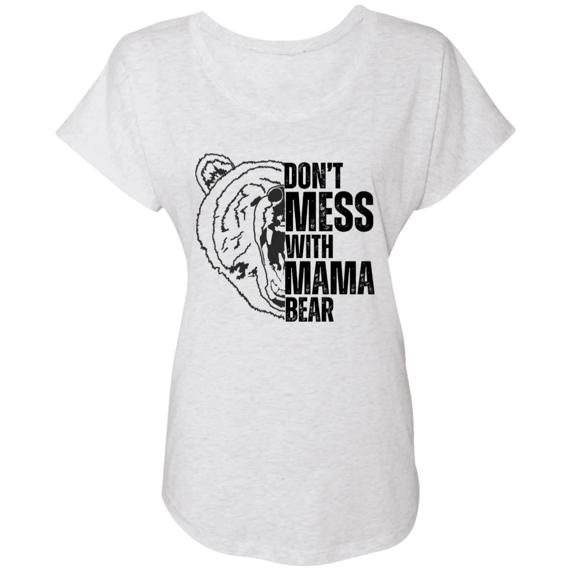 BLACK MAMA BEAR TRIBLEND DOLMAN SLEEVE
