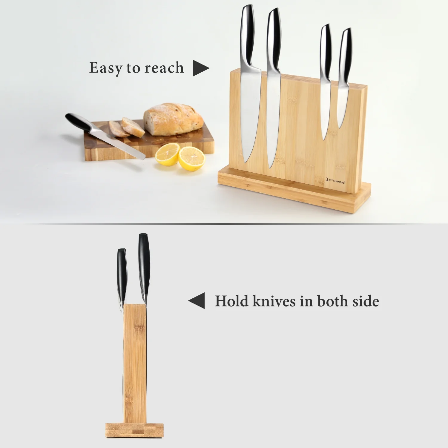 Luxury Magnetic Knife Block Holder Cutlery Display Stand