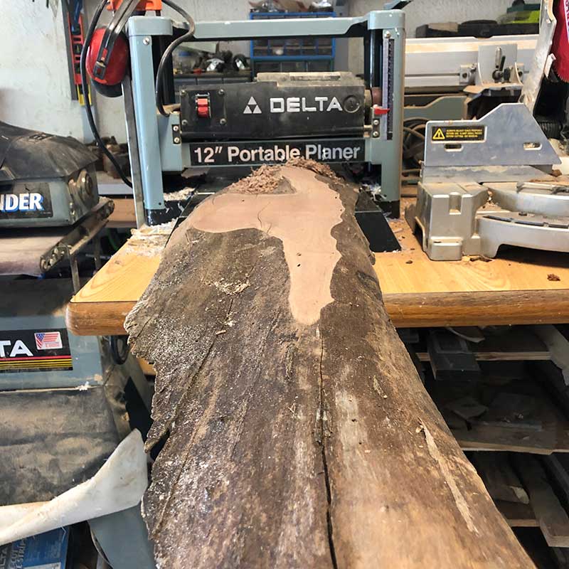 Salvaged Bishopwood Live Edge Knife Holder