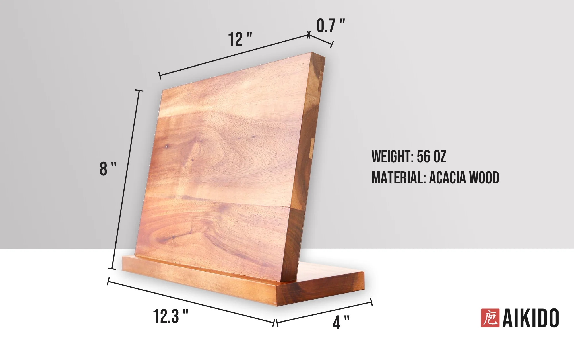 Horudo Acacia Wood Magnetic Knife Holder
