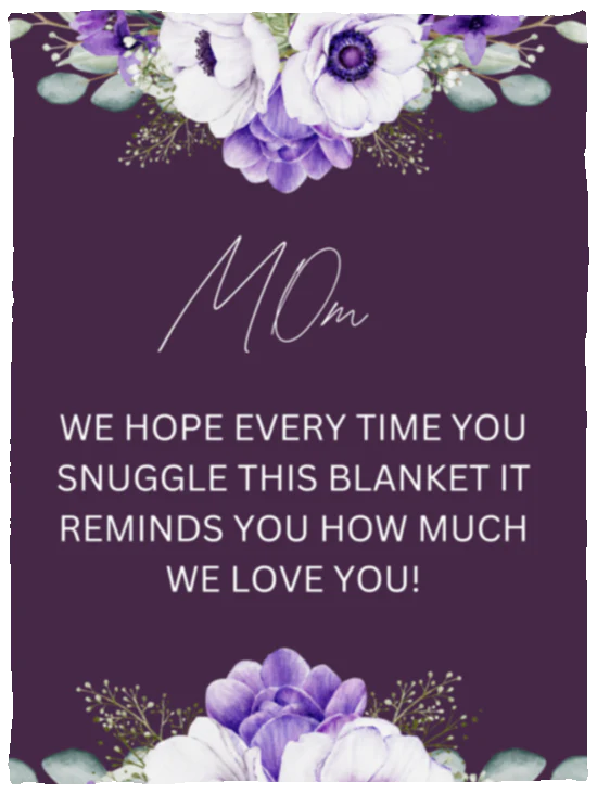 MOM FLOWER BLANKET MOTHER'S GIFT