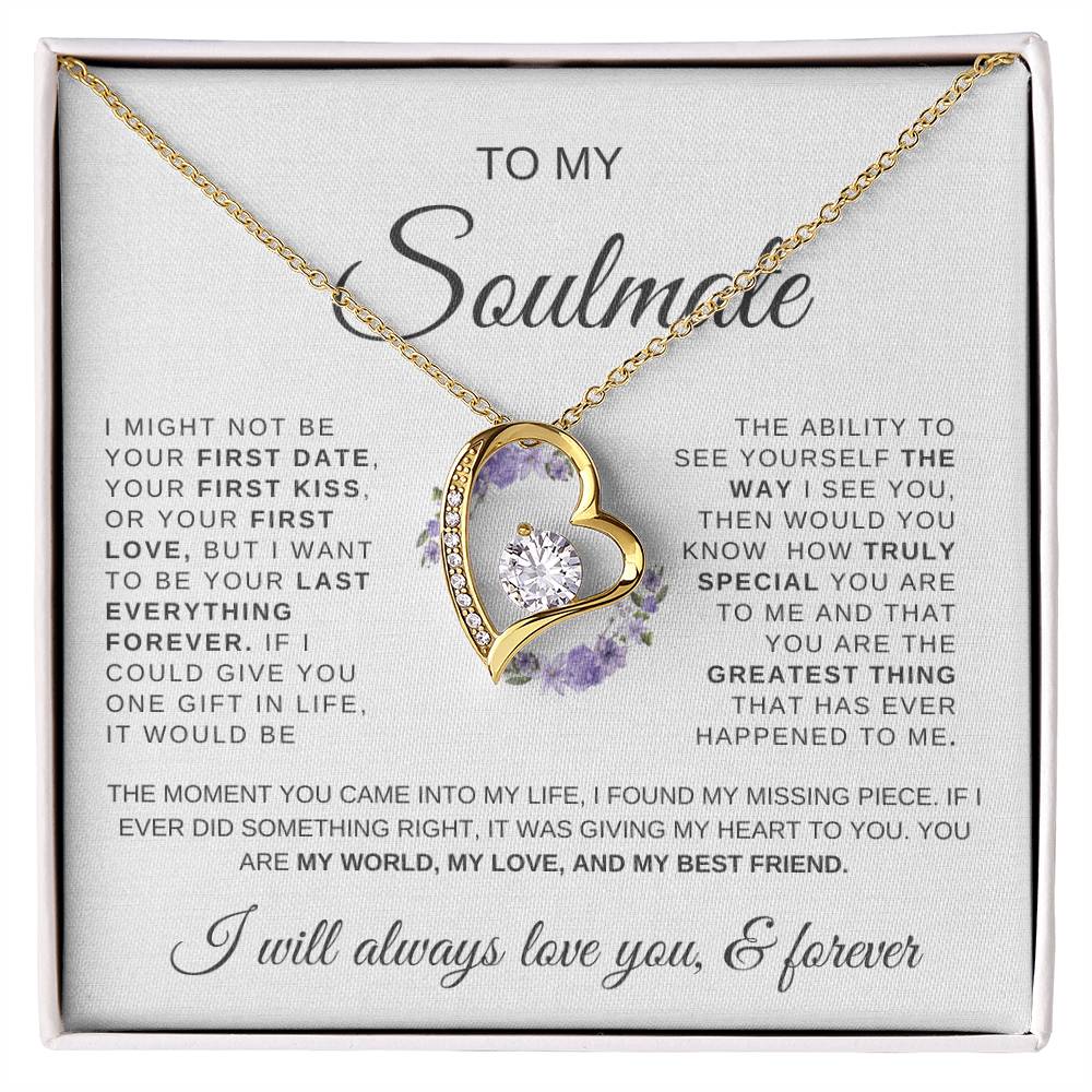 TO MY SOULMATE NECKLACE WITH MESSAGE
