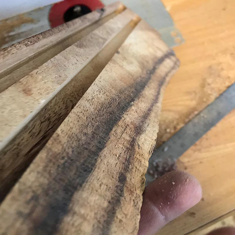 Salvaged Albizia Live Edge Knife Holder