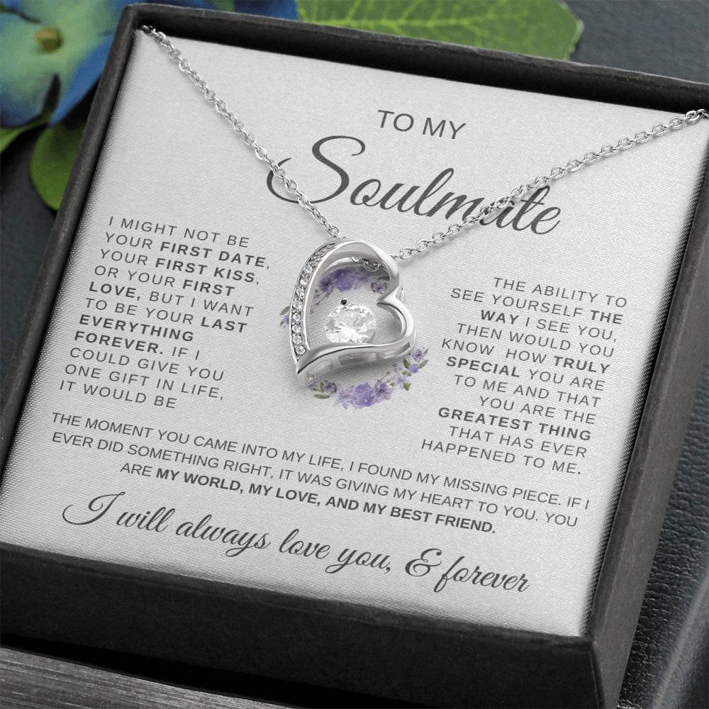 TO MY SOULMATE NECKLACE WITH MESSAGE