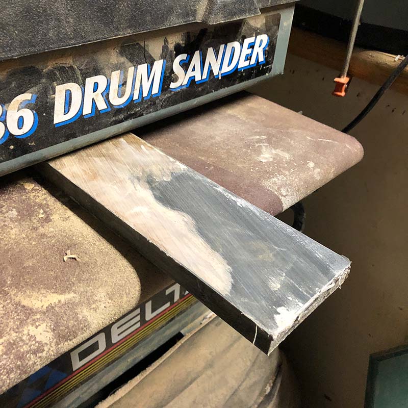 Salvaged Acacia with Black Epoxy Knife Holder