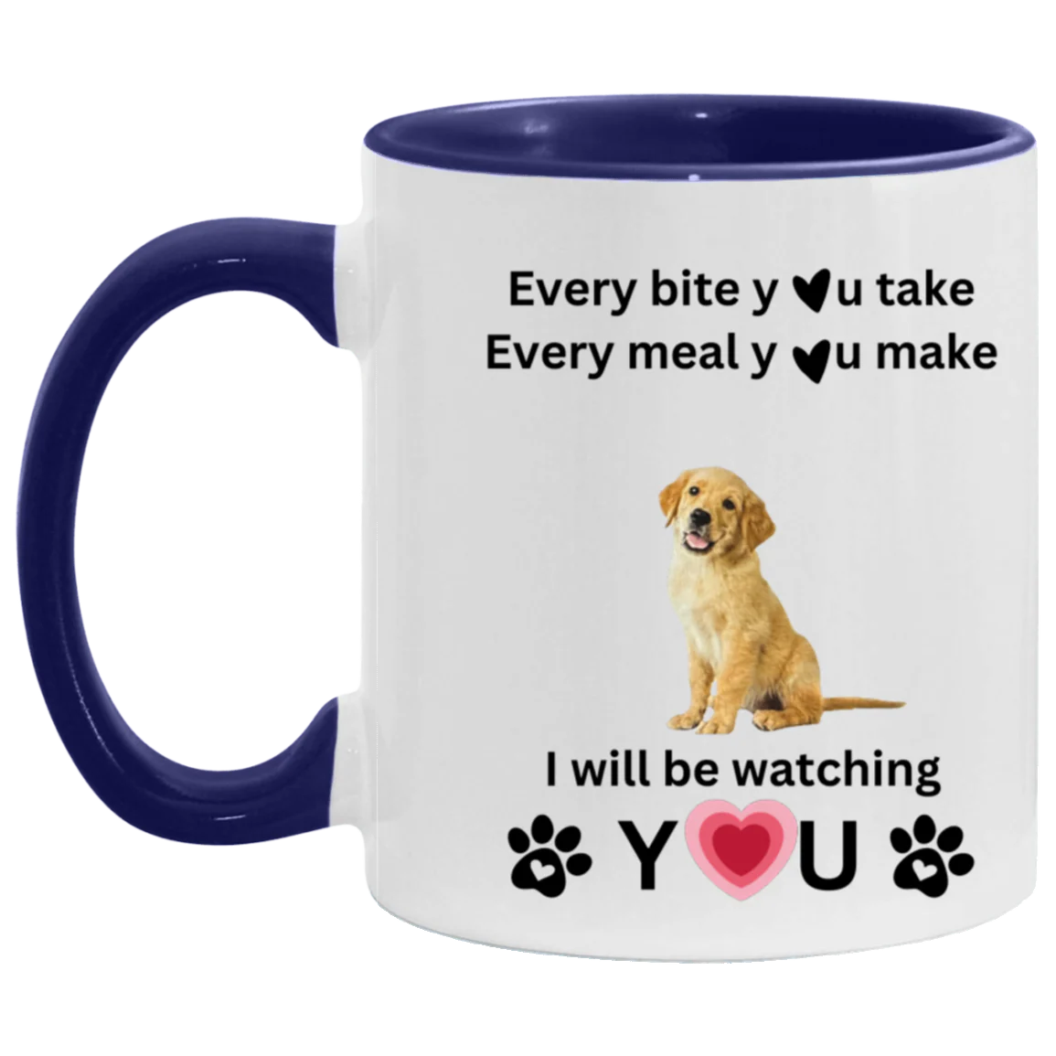 ONE SIDED DOG ACCENT MUG 11oz