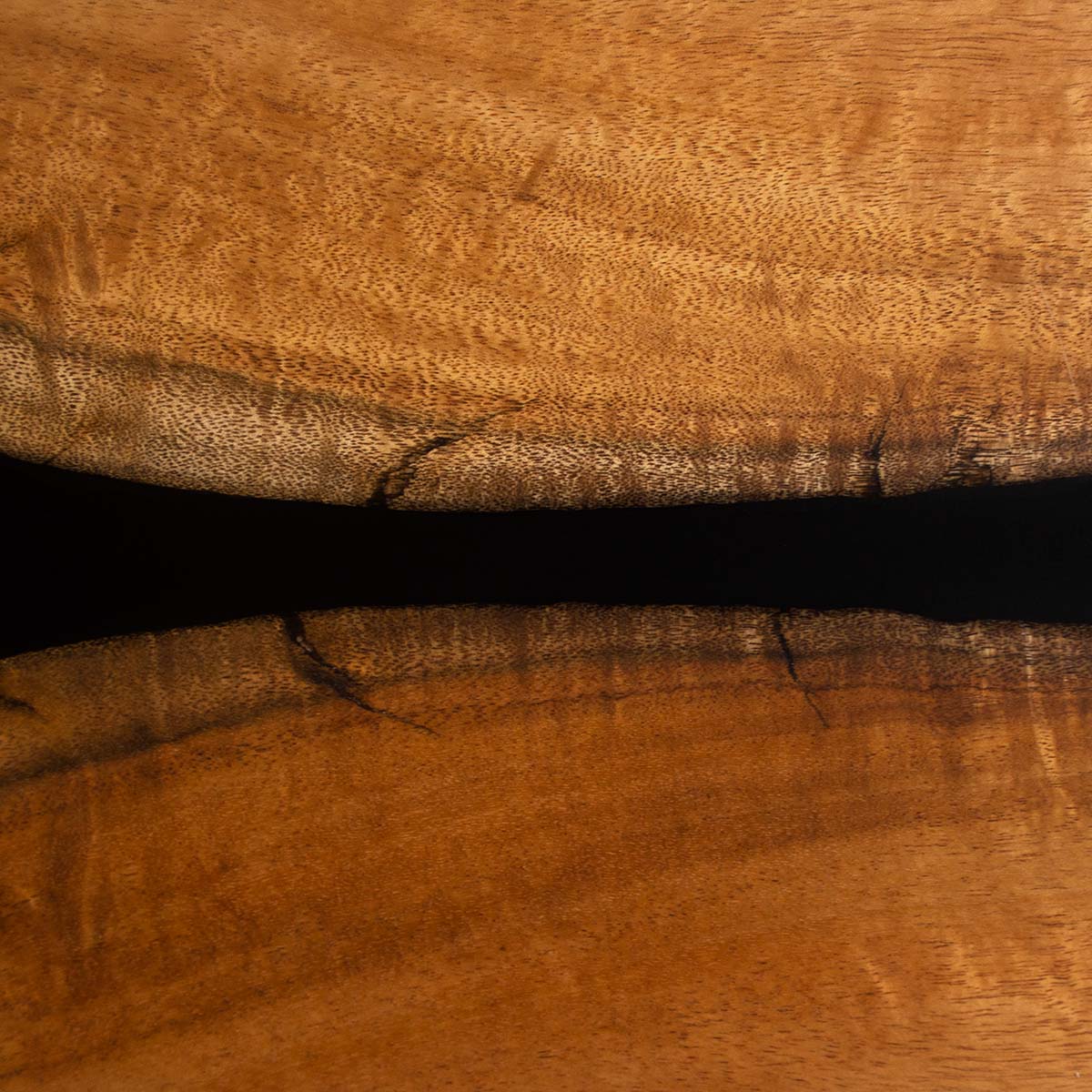 Salvaged Acacia and Black Epoxy River Knife Holder