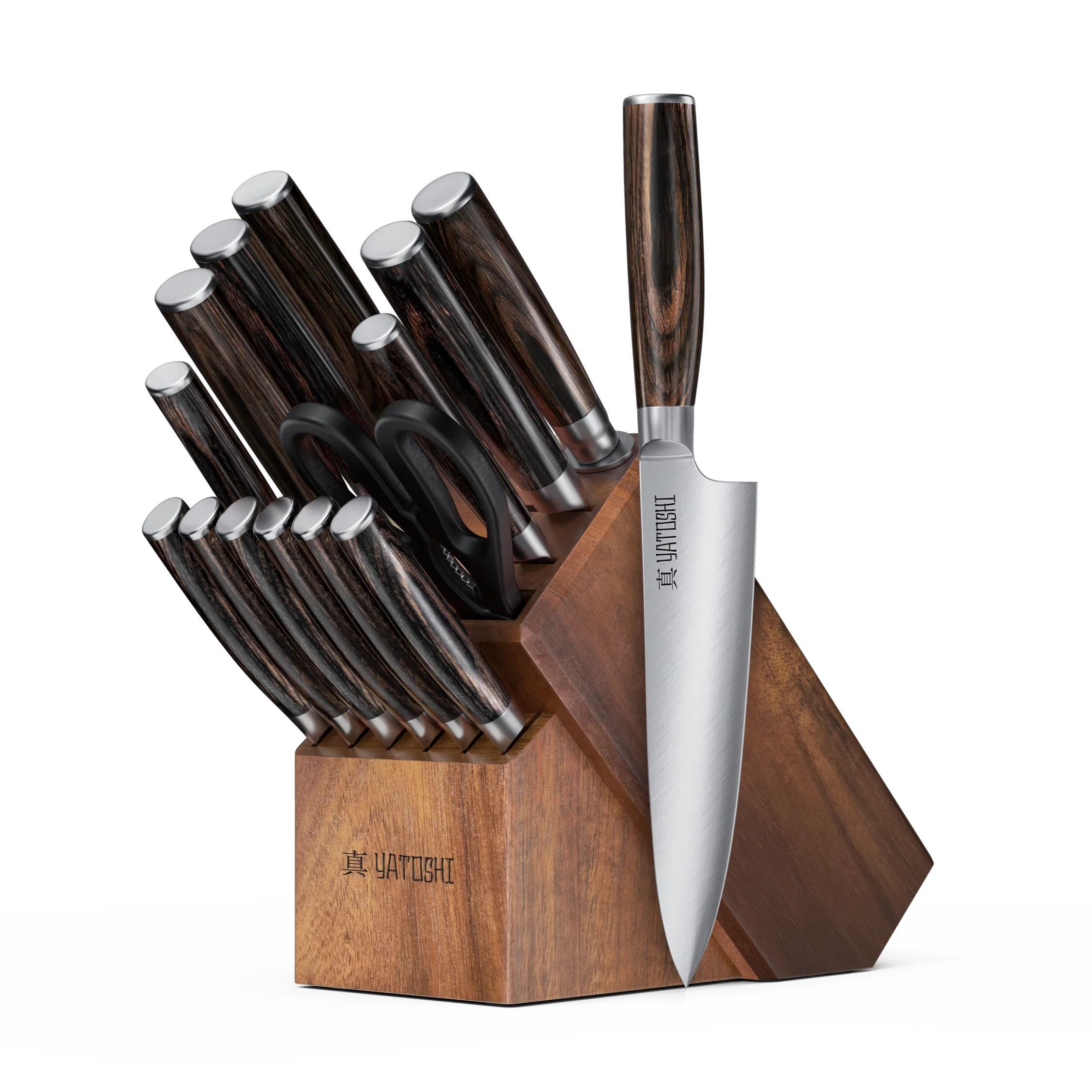 15-Piece Kitchen Knife Block Set