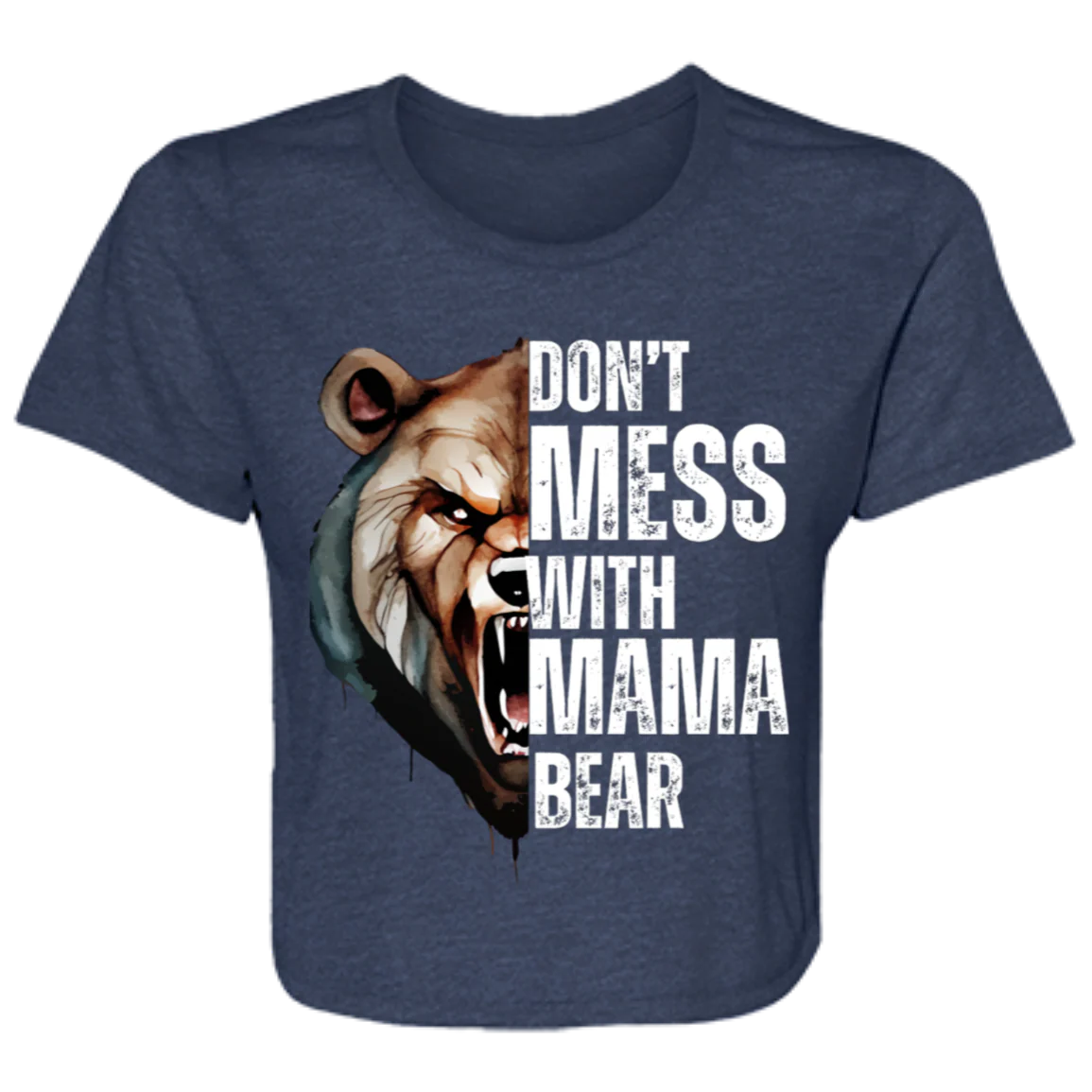 DON'T MESS WITH MAMA FLOWY CROPPED TEE