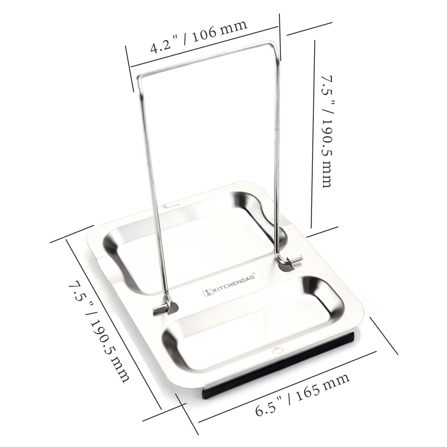 304 S/S Lid And Spoon Rest Foldable Utensils Lid Holder For Easy Storage