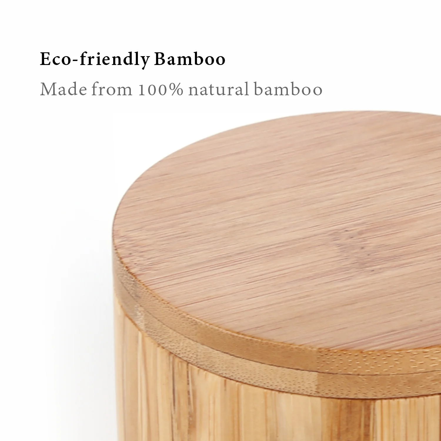 Bamboo Seasonings Box With Built-in Spoon Salt Pepper Spice Cellars