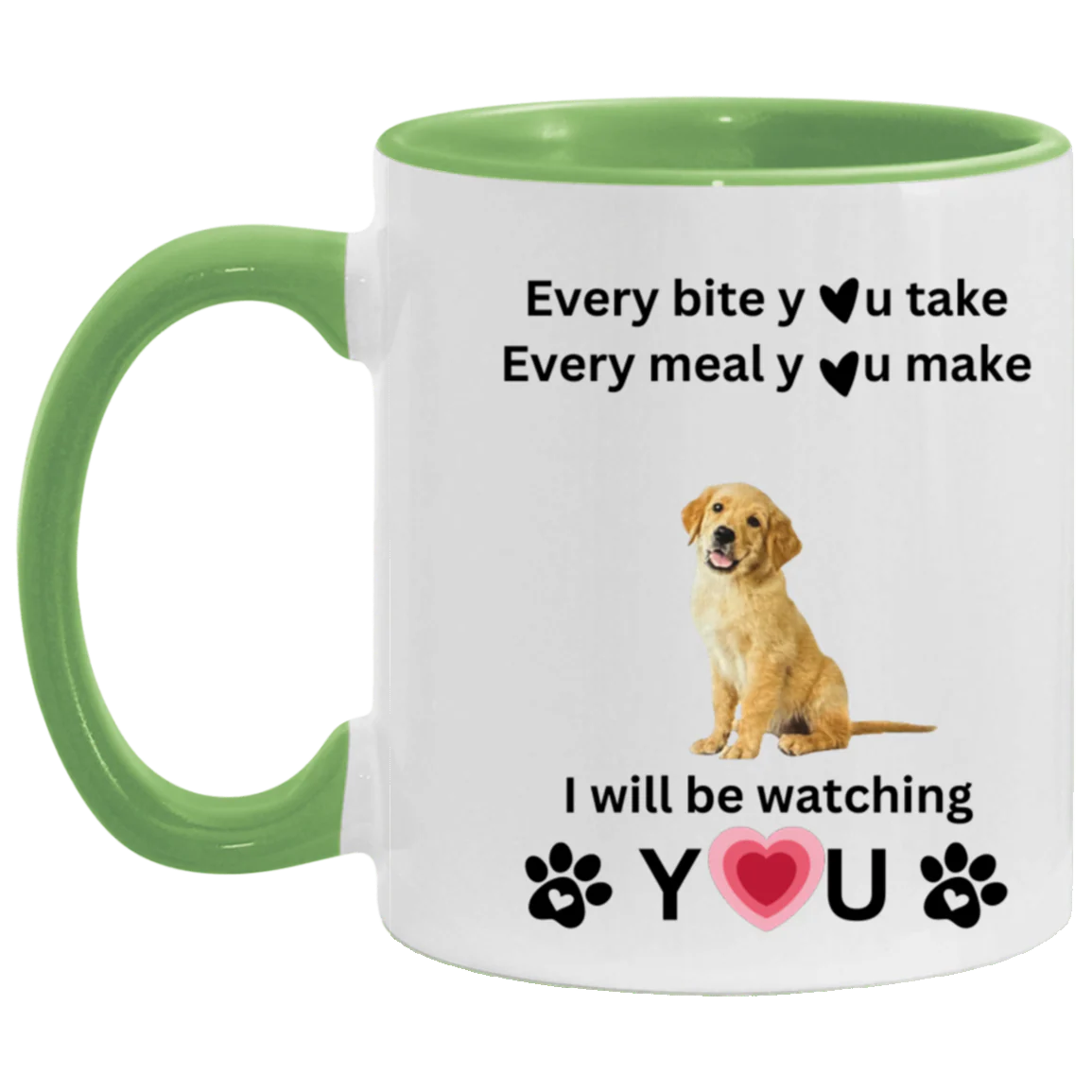 ONE SIDED DOG ACCENT MUG 11oz